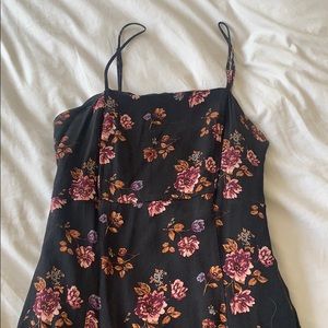 Floral midi dress with high slits